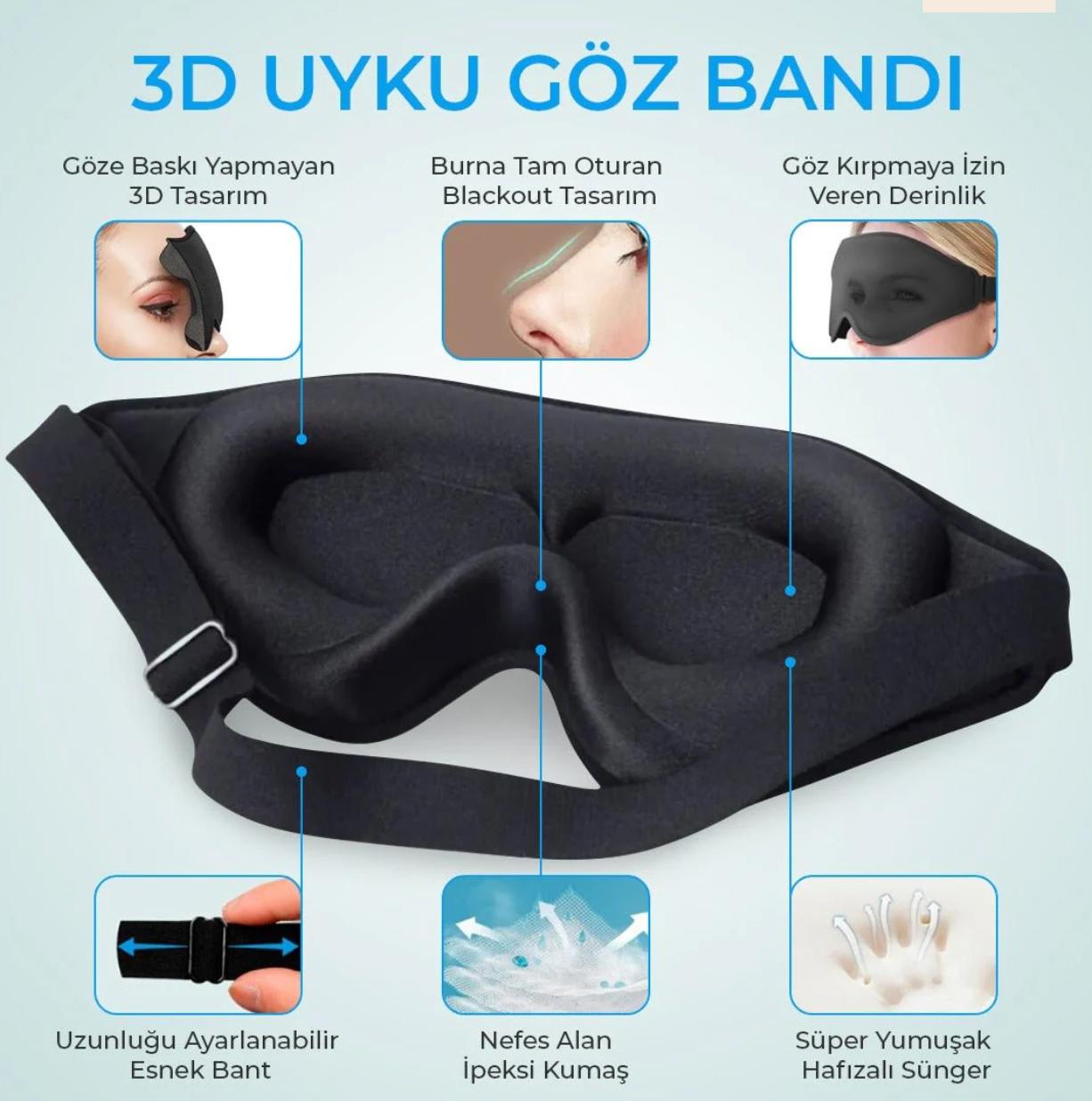 3D Uyku Göz Bandı